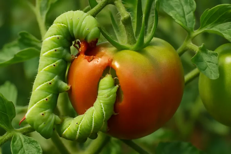 Chenilles sur tomates