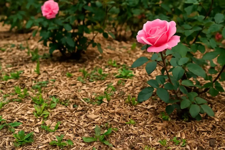 Que mettre au pied des rosiers contre les mauvaises herbes